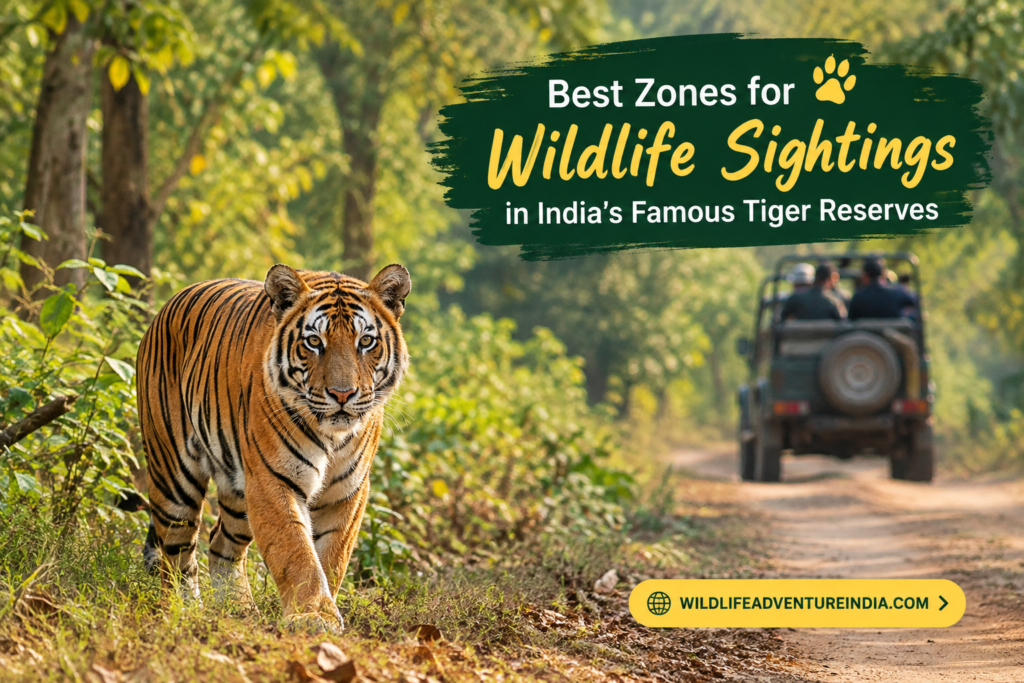 Best Zones for Wildlife Sightings in India's Famous Tiger Reserves
